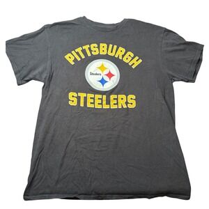 NFL Team Apparel T-Shirt Mens M Black Pittsburgh Steelers Graphic Short Sleeve